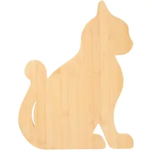 Atacado gato padrão Queijo Charcutaria Placa Platter Servir De Madeira Bambu Gato Em Forma De Tábua De Corte De Madeira