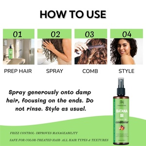 Spray revitalisant sans rinçage à la kératine et à l'aloe vera, anti-frisottis, hydratant pour <span class=keywords><strong>cheveux</strong></span> secs, bouclés et <span class=keywords><strong>afro</strong></span>, avec logo personnalisé, 250 ml - Product Image 5