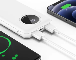 แหล่งผลิตจากโรงงาน <span class=keywords><strong>แท้</strong></span> 100% <span class=keywords><strong>พา</strong></span><span class=keywords><strong>ว</strong></span><span class=keywords><strong>เวอร์</strong></span><span class=keywords><strong>แบงค์</strong></span>โพลิเมอร์ค<span class=keywords><strong>ว</strong></span>ามจุสูง บางเฉียบ 20000mAh หน้าจอ LED สายในตัว ช่องเสียบ Type-C - Product Image 5