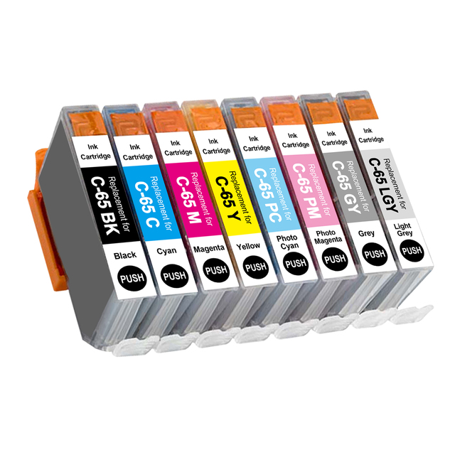 Premium Compatible Color Inkjet Cartridge for Canon Pixma Pro 200 Printer 8 Colors 10 Colors CLI 65 CLI65 CLI-65 8 ink Cartridge
