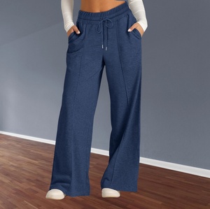 <span class=keywords><strong>Pantaloni</strong></span> larghi autunno inverno tinta unita con coulisse regolabili nuovi <span class=keywords><strong>pantaloni</strong></span> <span class=keywords><strong>Palazzo</strong></span> da donna - Product Image 5