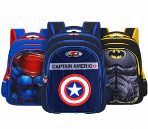 Ba lô Marvel giá sỉ hấp dẫn dành cho bé trai, thương hiệu nổi tiếng, chống nước, chất liệu <span class=keywords><strong>PVC</strong></span>, kiểu hoạt hình, balo học sinh cá tính cho bé trai. - Product Image 1