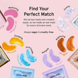 Masques pour les yeux en gel de collagène personnalisés de marque privée, à <span class=keywords><strong>la</strong></span> caféine, revitalisants, pour revitaliser, hydrater et tonifier les yeux - Product Image 4