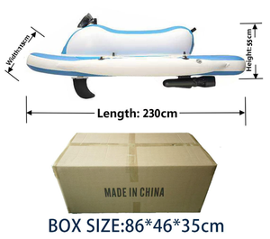 Perahu Jet Ski Elektrik Tiup Kain PVC Tebal Drop Stitch 2 Orang dengan Thruster Bawah Air untuk Olahraga Air Kolam Renang dan Laut - Product Image 5