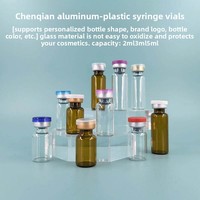 Flacon tubulaire en verre de 3 ml, type pénicilline, pour sérum lyophilisé, aliquote, solution de stock, liquide oral, avec bouchon en caoutchouc, pour cosmétiques