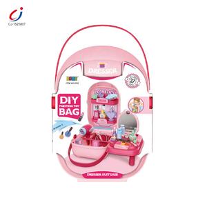 Chengji niños espejo de plástico tocador juguete maleta portátil estilo princesa juego de simulación preescolar niños Juego de <span class=keywords><strong>maquillaje</strong></span> - Product Image 5