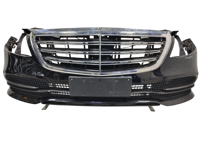 Kit avant en aluminium chromé ABS de haute qualité pour Mercedes Benz Classe S 222 Pièces de carrosserie automobile Clips de buse d'échappement