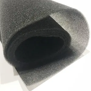 Customized Activated Charcoal Sponge Filter 10-60ppi Pore Diameter 2-500mm Thickness Carbon Mesh Sponge Air Filter