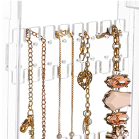 Belle pliable acrylique bijoux boucle d'oreille collier cintre organisateur support plateau armoire présentoir