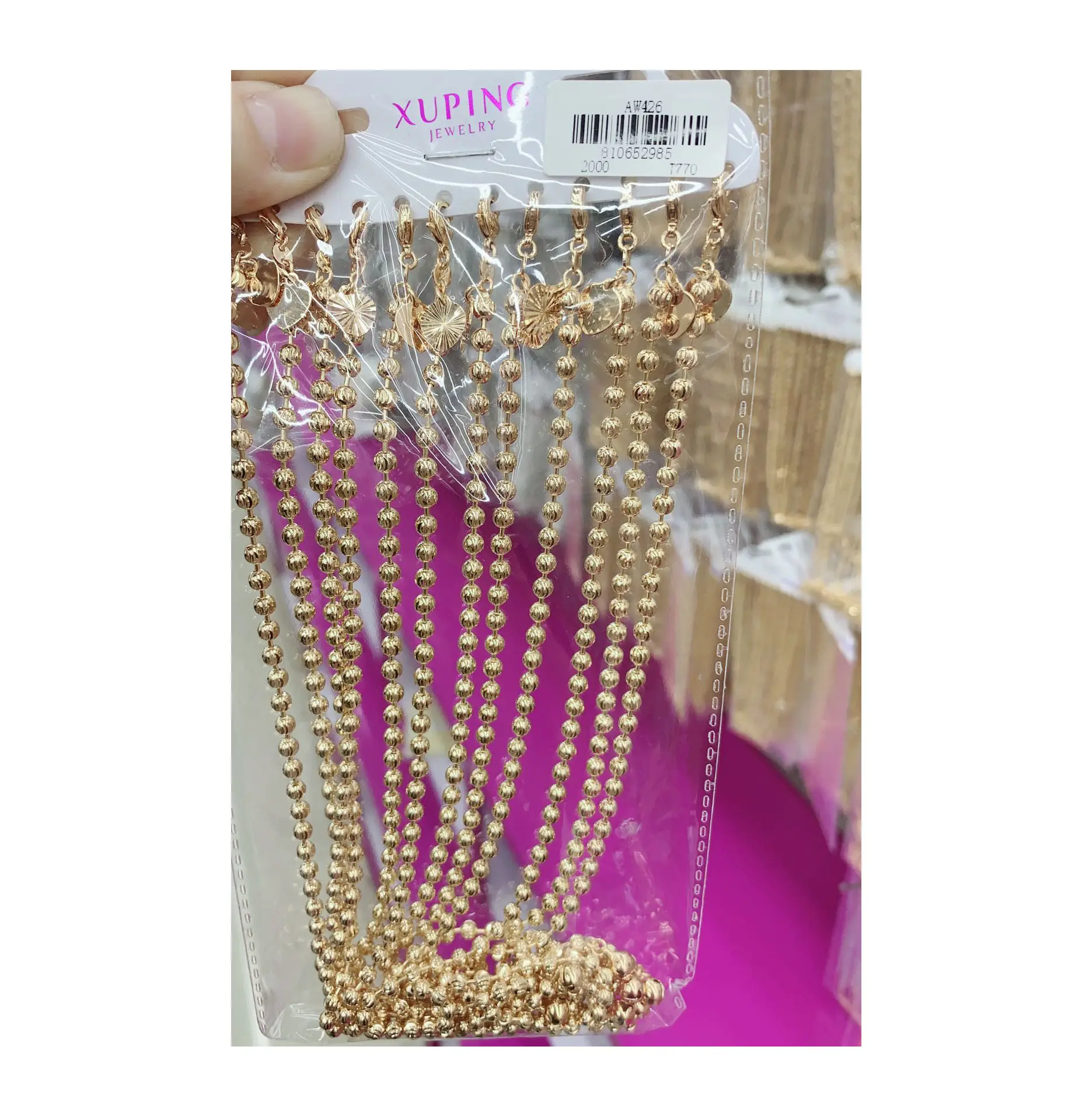 Tobillera con abalorio para mujer, joyería enchapada en oro de 18 k, estilos diferentes y diferentes precios, A01 Xuping new deisgns18