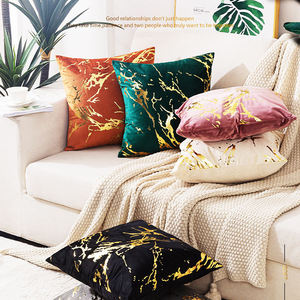 Taie d'oreiller en marbre Housse de coussin <span class=keywords><strong>bronzante</strong></span> géométrique en velours décoratif pour la maison - Product Image 1