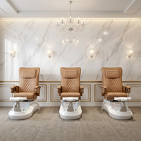 Fauteuil de massage électrique vibrant moderne et luxueux avec spa de pédicure à remous intégral pour salon de manucure