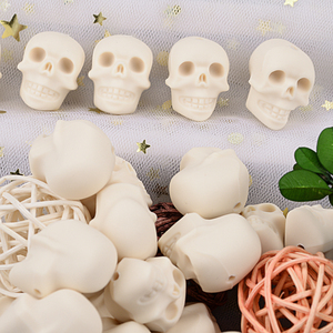 Nouveau crâne personnalisé perles focales en silicone cadeau de noël halloween en gros perles <span class=keywords><strong>fantômes</strong></span> en silicone de qualité alimentaire pour bracelets - Product Image 4
