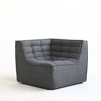 Canapé modulaire sectionnel moderne capitonné sans accoudoirs, ensemble de canapés d'angle bas pour salon, salle de séjour, appartement
