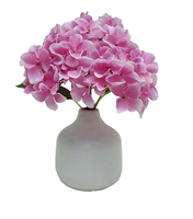Bunga Hydrangea Artifisial Anggun dengan Pot Keramik Ramah Lingkungan Dekorasi Rumah Pernikahan Natal Restoran Hari Valentine