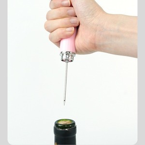 Stainless Steel <b>Pen</b> Style Pneumatic Corkscrew Vacuum Wine Opener Portable Tool <b>White</b> Black Pink - Product Image 2