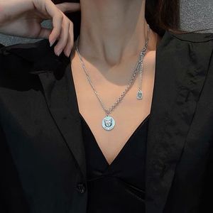 สร้อยคอหัวแมวเงินแท้ 925 สำหรับผู้หญิง สร้อยคอแบบคล้องไหปลาร้า สวมใส่ได้ทุกวัน เรียบง่าย ทันสมัย จี้รูปสัตว์ เครื่องประดับ - Product Image 1