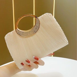 New Pleated <b>Square</b> Shape Polyester Evening Handbag Fashion Elegant Fine Flash Tanjing - Product Image 1