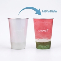 Mug à bière en métal réutilisable de 500 ml et 480 ml pour le camping, tasses à bière en aluminium magiques à changement de couleur par sublimation, vente en gros, fabricant
