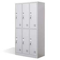 Casier à six portes avec étagère et tringle à vêtements pour piscine, spa, salle de sport, école, usine – Prix compétitif