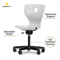 Chaise d'Écolier Moderne Personnalisée pour Salle de Classe, Ergonomique, avec Pieds en Métal et Hauteur Réglable, en Plastique