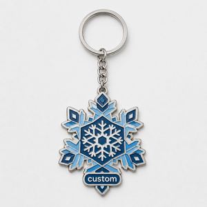 Fabricant sur mesure de porte-clés de haute qualité, modèle flocon de neige, chaînes, décorations festives d'hiver, souvenirs, porte-clés - Product Image 3