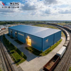 Atelier préfabriqué en acier à assemblage rapide Durée de vie de 50 ans Traitement de surface antirouille Certifié ISO9001 Fournisseur direct - Product Image 1
