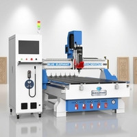 Máquina CNC Multifuncional ATC 1325 de 4*8 pies para Tallado de Madera con Cambio Automático de Cuchillas Lineal para Muebles y Puertas de Gabinetes