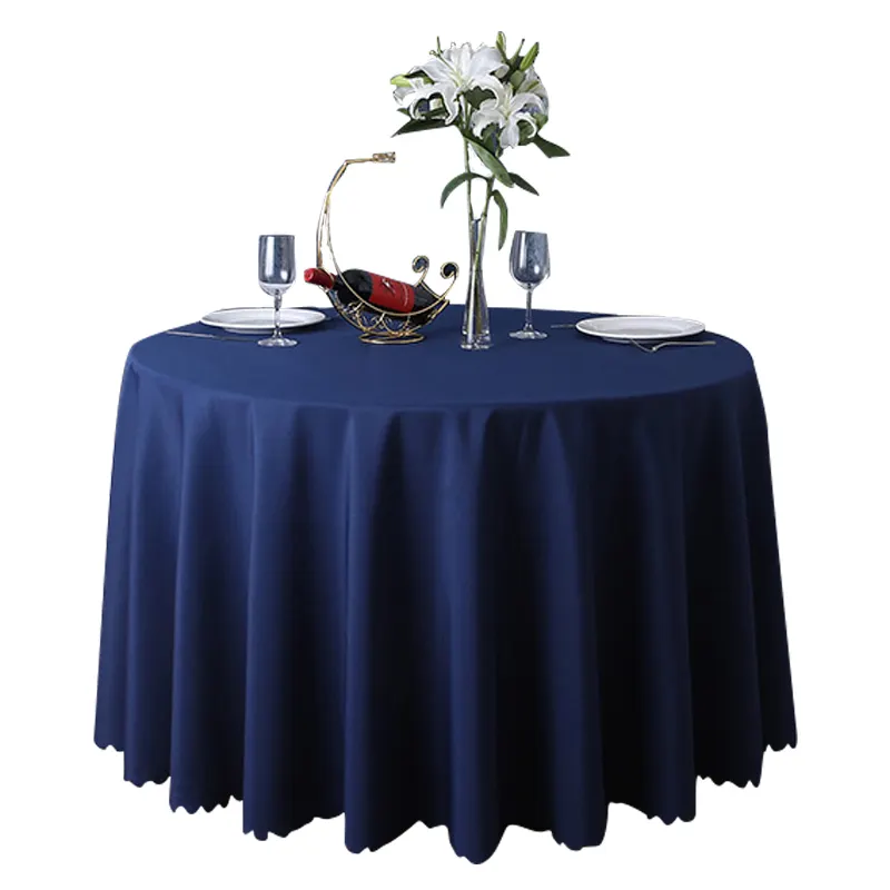 Luxus europäische Stile Polyester Runde hellblaue Tischdecke Dekoration Hochzeits feier Tischdecke Dekoration Ideen
