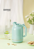 PINKAH Termo de Doble Pared con Aislamiento al Vacío, Jarra de Vidrio de 1.5L/50oz con Tapa de Plástico y Aguja de Temperatura