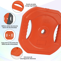 Dischi per manubri EIGFOH Modello 70002 da 30 mm in cemento riciclato e gomma, con impugnatura, per sollevamento pesi e allenamento della forza - Disponibili in Cina