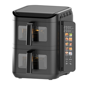 Friteuse à <span class=keywords><strong>air</strong></span> électrique intelligente 2800W avec écran tactile latéral pliable 10L, double zone de cuisson et affichage visuel - Product Image 5