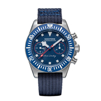 Haute qualité en acier sport pilote mouette mécanique chronographe 1901 mouvement à remontage manuel magique Nylon autocollant montre hommes à vendre