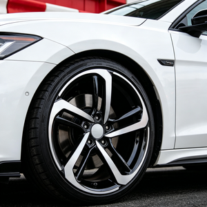 ล้อแม็กซ์อัลลอยด์ 5 ก้าน น้ำหนักเบา สีดำเงา หน้าเจียร สำหรับรถยนต์นั่งส่วนบุคคล - Product Image 1