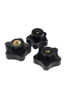 Durchgangs loch Innengewinde Griff klemme Griff knöpfe Torx Star Schwarz Kunststoff Daumen muttern Kunststoff Stern knopf mutter - Product Image 3