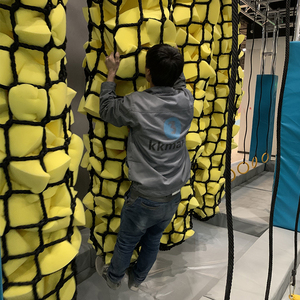 Parc de fitness pour enfants, parc de jeux, parcours d'obstacles <span class=keywords><strong>American</strong></span> <span class=keywords><strong>Ninja</strong></span>, défi, escalade, filet de chargement, sacs <span class=keywords><strong>Ninja</strong></span>, filet de tubes en mousse souple - Product Image 2