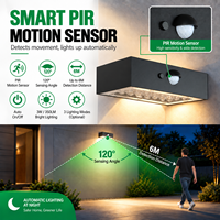 Lampe murale solaire LED IP65 étanche ultra-lumineuse pour cour, extérieur, clôture, jardin, porte, décoration murale