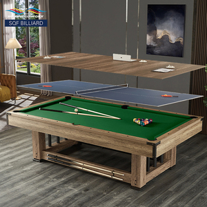 Mesa de Billar S.Q.F Ultimate Luxury Entertainment de 7 pies 3 en 1, Personalizable, de MDF, con Bolsillos de Nailon, Diversión Interminable, Juego de Snooker y Billar - Product Image 1