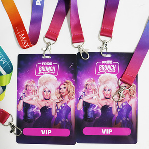 Koפיי פלסטיק קשיח מותאם אישית כל גישה Vip כרטיס כרטיס כרטיס מזהה עובד עם רצועת צוואר לאירועים - Product Image 1