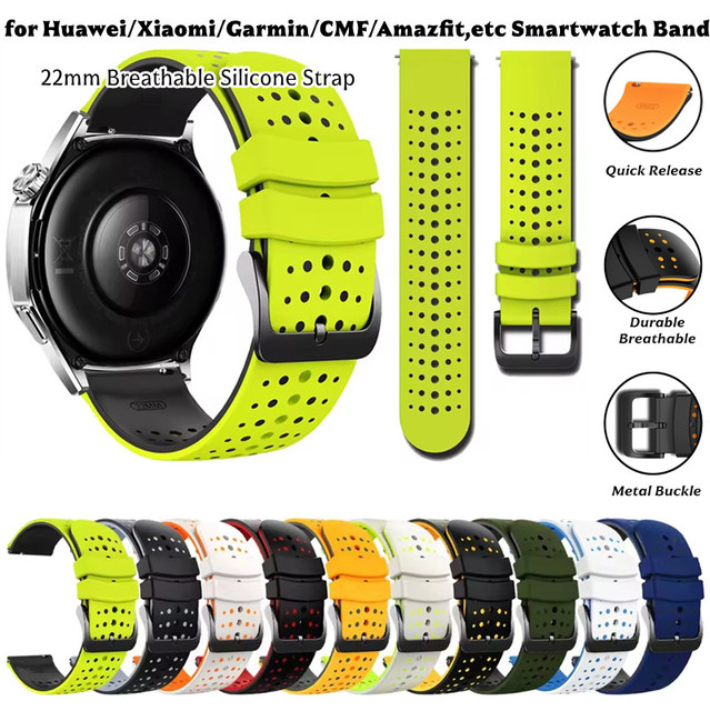 Aibangjia 20mm 22mm Watch Bands for Huawei Watch GT6 46mm Strap for Garmin for Xiaomi Smartwatch 5 S5