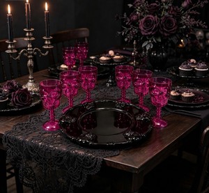Ensemble <span class=keywords><strong>de</strong></span> 7 pièces pour Halloween : <span class=keywords><strong>Verre</strong></span> à vin et plateau en forme <span class=keywords><strong>de</strong></span> crâne, sans BPA, bol en plastique <span class=keywords><strong>de</strong></span> qualité alimentaire et <span class=keywords><strong>verre</strong></span> à vin en PP - Product Image 4