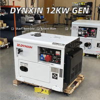 12KW Tragbarer Leiser Benzingenerator 2-Takt 389ccm 4L Tank Auto-Fernstart ATS für Werkstatt Krankenhaus Stromversorgung