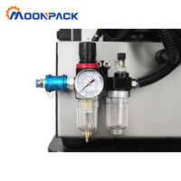 Machine de bouchage automatique de table Moonpack pour bouteilles en verre, pots, liquides, boissons, canettes, machine de bouchage pneumatique avec convoyeur