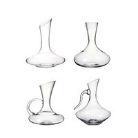 Ensemble de carafes à vin en cristal transparent miniature en gros avec bouchon, aérateur, pistolet, globe, diamant, forme de bateau, forme de serpent, forme de dragon
