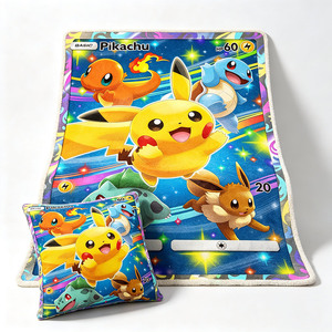 Couverture d'hiver personnalisée Pikachu Raichu, motif de dessin animé, couverture douce et moelleuse imprimée, personnalisation sur mesure - Product Image 4