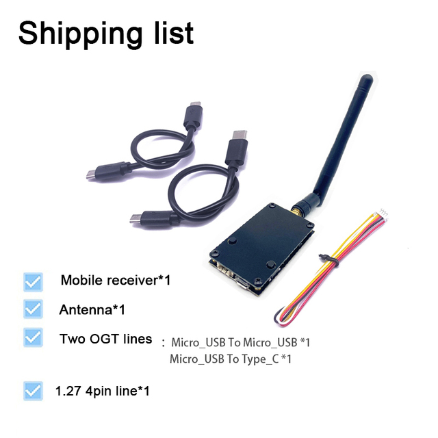 EWRF New Version Ready Use 5.8G 56CH 720*480 FPV UVC Receiver Video Downlink OTG VR Android Phone Compatibility AV Monitor