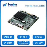 Motherboard N100 N97 N95 Tanpa Kipas DDR4 HD2.0 Dual LAN 8x USB 6x COM 12V Slot SIM Kartu Grafis Terintegrasi RAM CPU