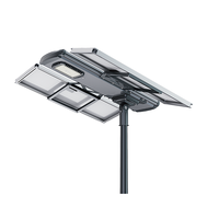 Lámpara de calle solar de aluminio todo en uno IP66 resistente al agua, certificación ROHS, nuevo diseño, uso al aire libre, fuente de luz LED para jardín y carretera