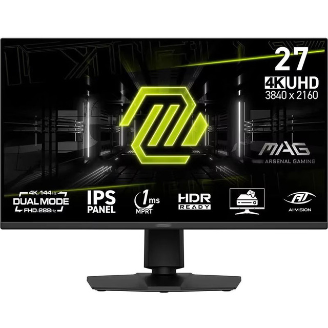 MAG 275UPD E14 27-inch 3840 X 2160 (UHD) Gaming Monitor, Dual Mode(4k 144Hz),Rapid IPS, DisplayPort, VESA Mountable, 1ms