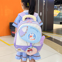 2 Pcs Tas Ransel & Dompet Koin Anti Air Motif Kartun Modis untuk Anak Usia 3-6 Tahun (Set)
